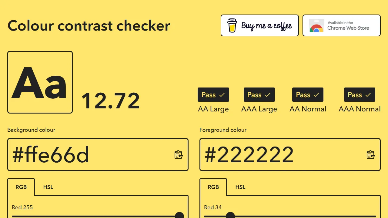 colourcontrast.cc - Free Color Contrast Checker Tool Online screenshot