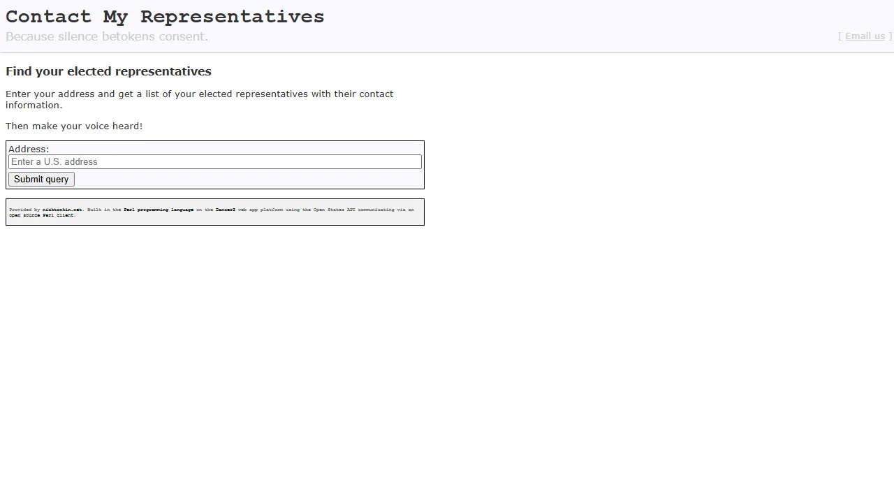 contactmyreps.com - Political Contact Tool to Reach Representatives screenshot