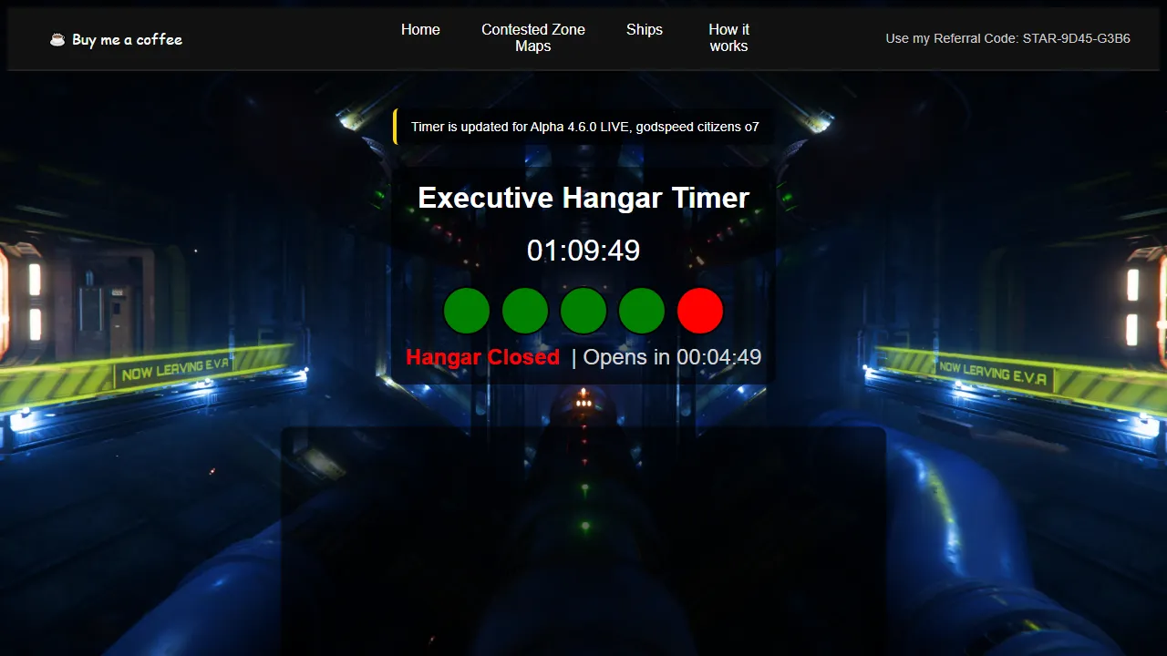 contestedzonetimers.com - Online Game Timer for Star Citizen screenshot