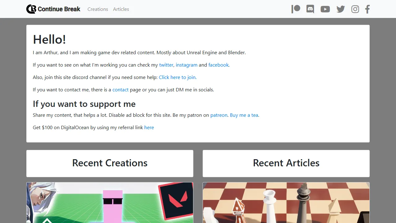 continuebreak.com - Developer Time Savers and Tutorials screenshot