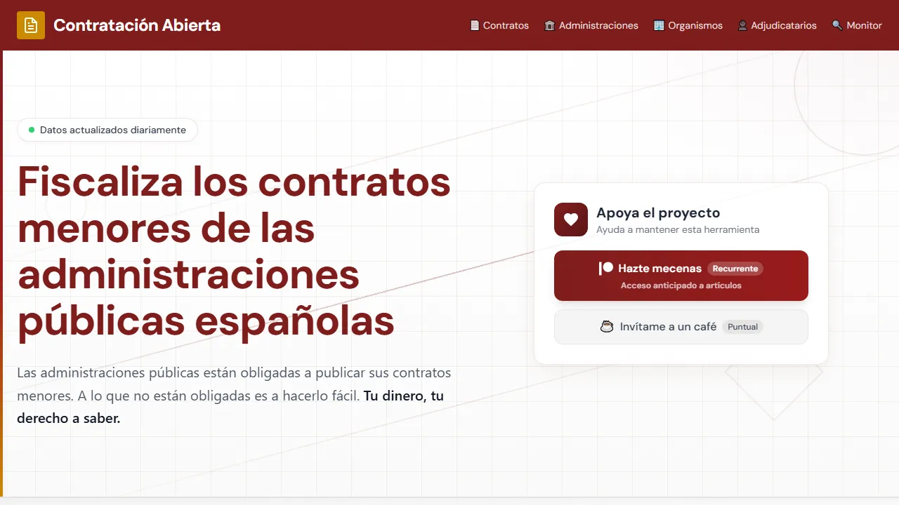 contratacionabierta.es - Open Government Data Project screenshot