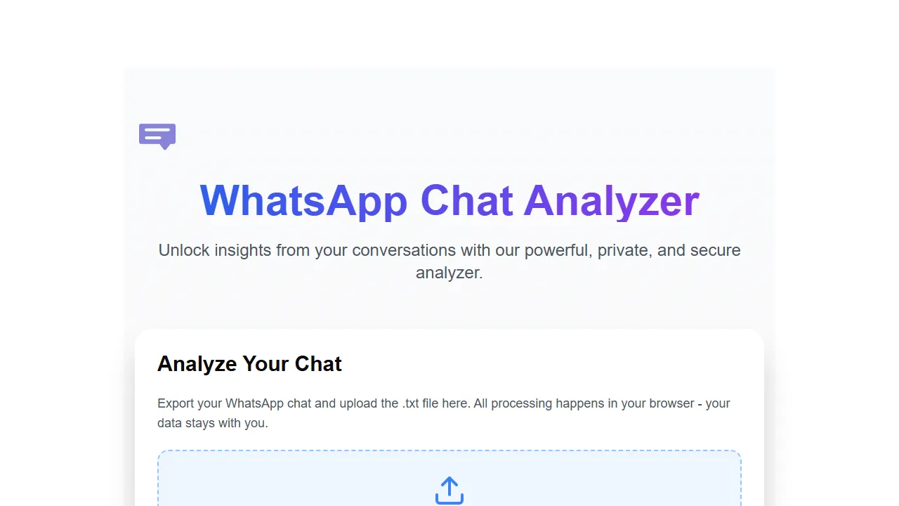 convoanalyzer.com - WhatsApp Chat Analyzer Tool - Get Insights screenshot