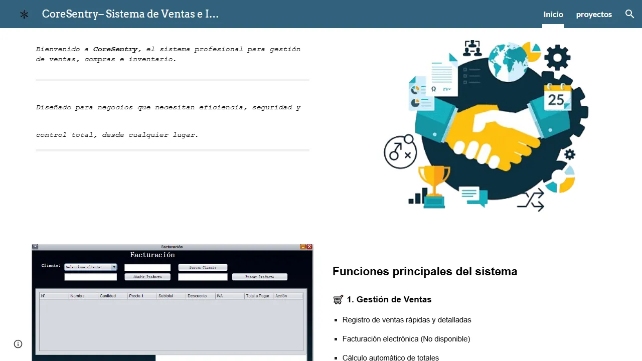 CoreSentry - Inventory Management and Sales System screenshot
