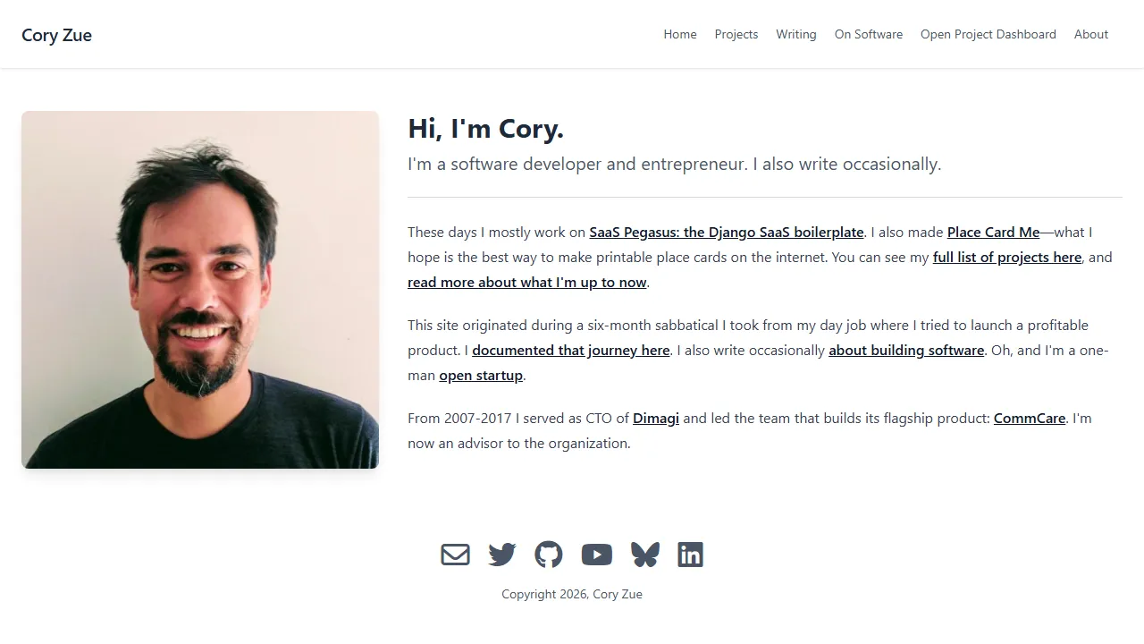 coryzue.com - Online Place Card Design and Software screenshot