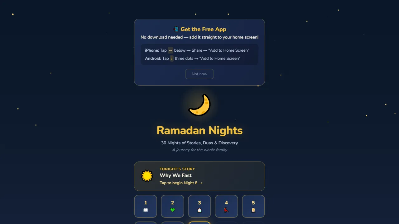 crescenttales.com - Free Islamic Storybook App for Muslim Families screenshot