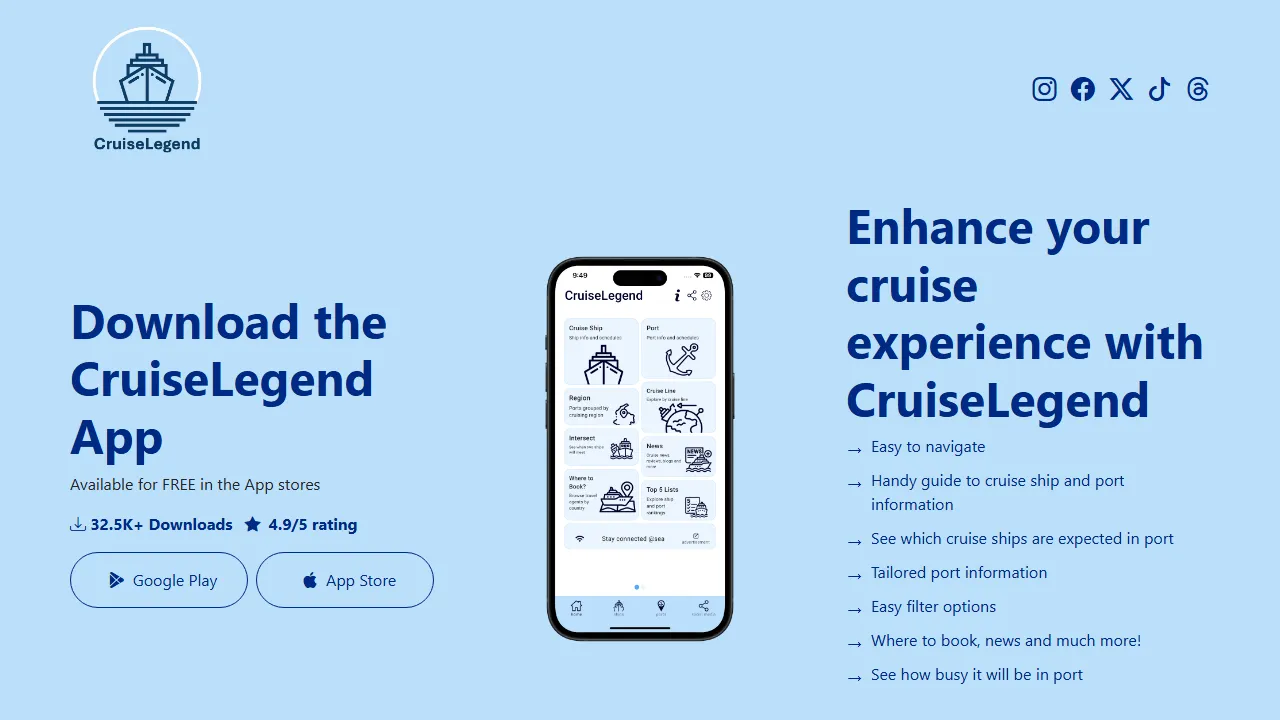 cruiselegend.com - Free Cruise Trip Planner App Download screenshot