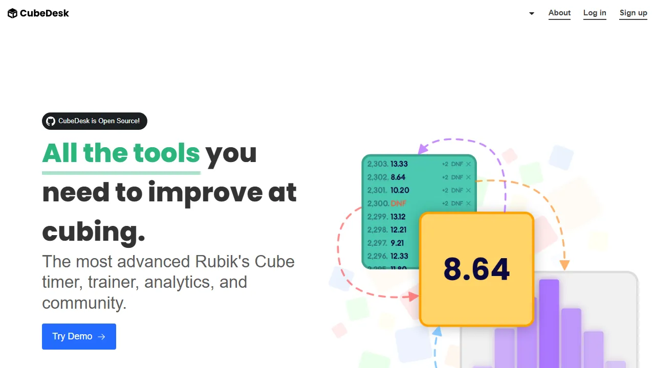 cubedesk.io - Speedcubing Desktop App - Software screenshot