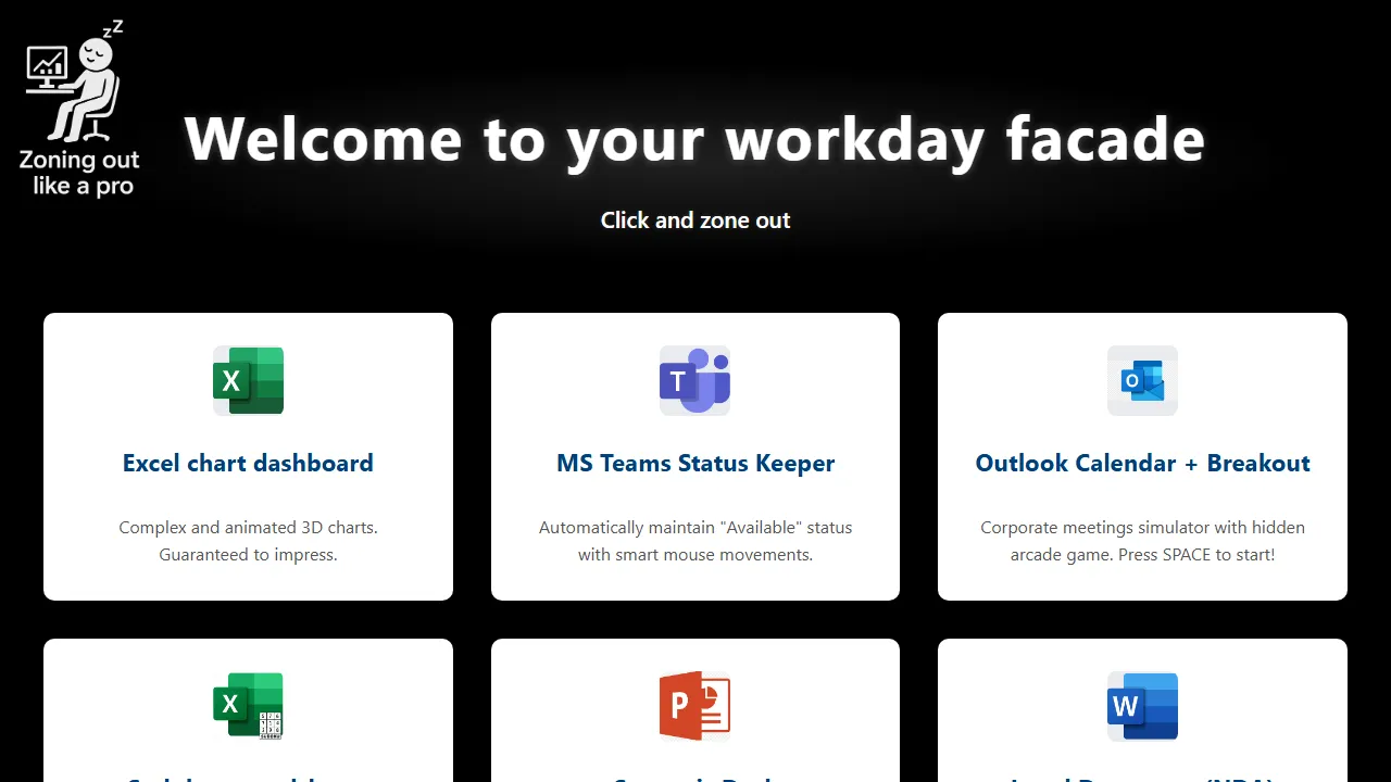 cubiclecoma.com - Online Excel Sheet Tool to Look Busy screenshot