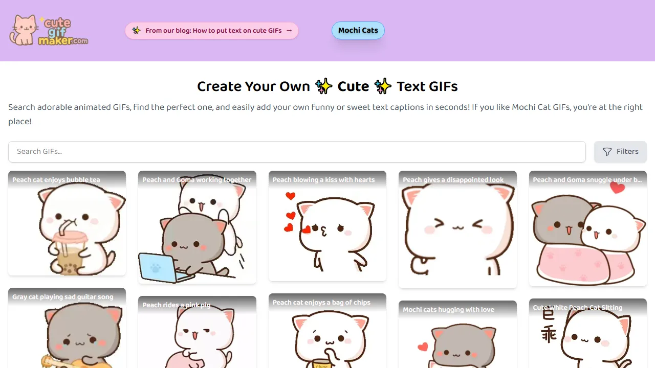 cutegifmaker.com - Easy Animated GIF Text Editor screenshot