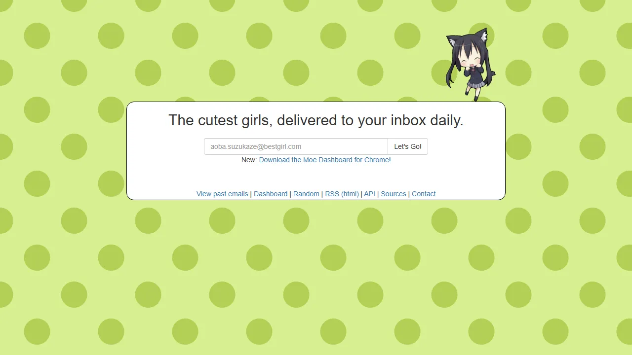 cutegirls.moe - Image Delivery API and Chrome Extension screenshot