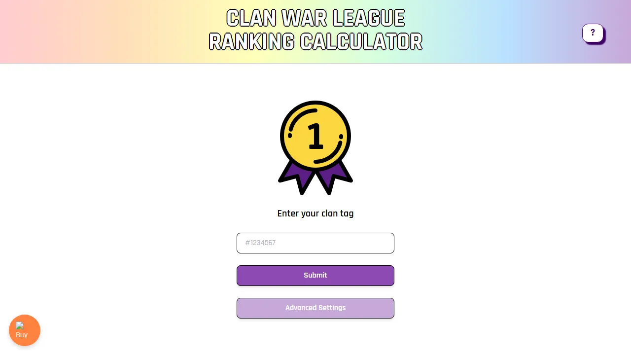 cwlranking.vercel.app - Free Clan War League Ranking Page screenshot