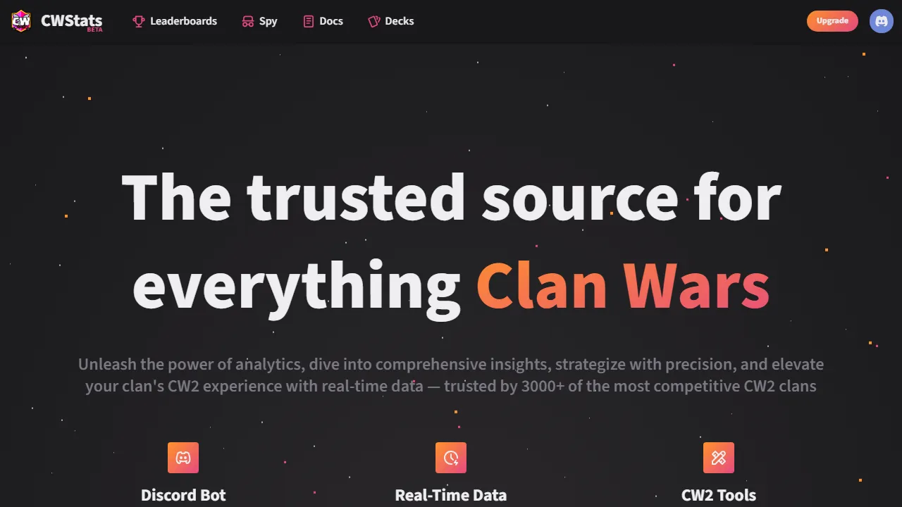 cwstats.com - Clan War Statistics and Projections screenshot