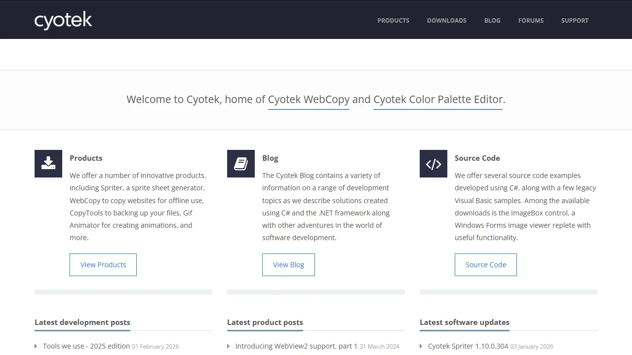cyotek.com - Software Tools and .NET Development screenshot