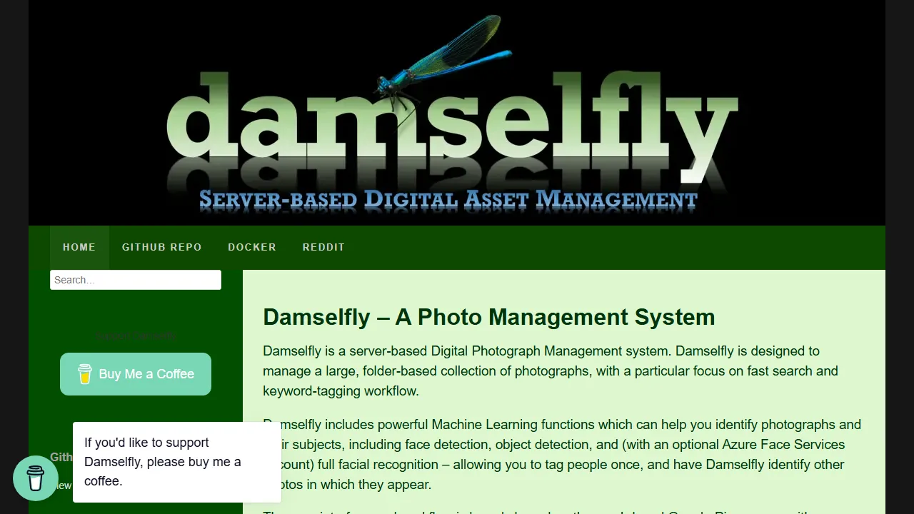 damselfly.info - Free Open Source DAM Asset Management screenshot