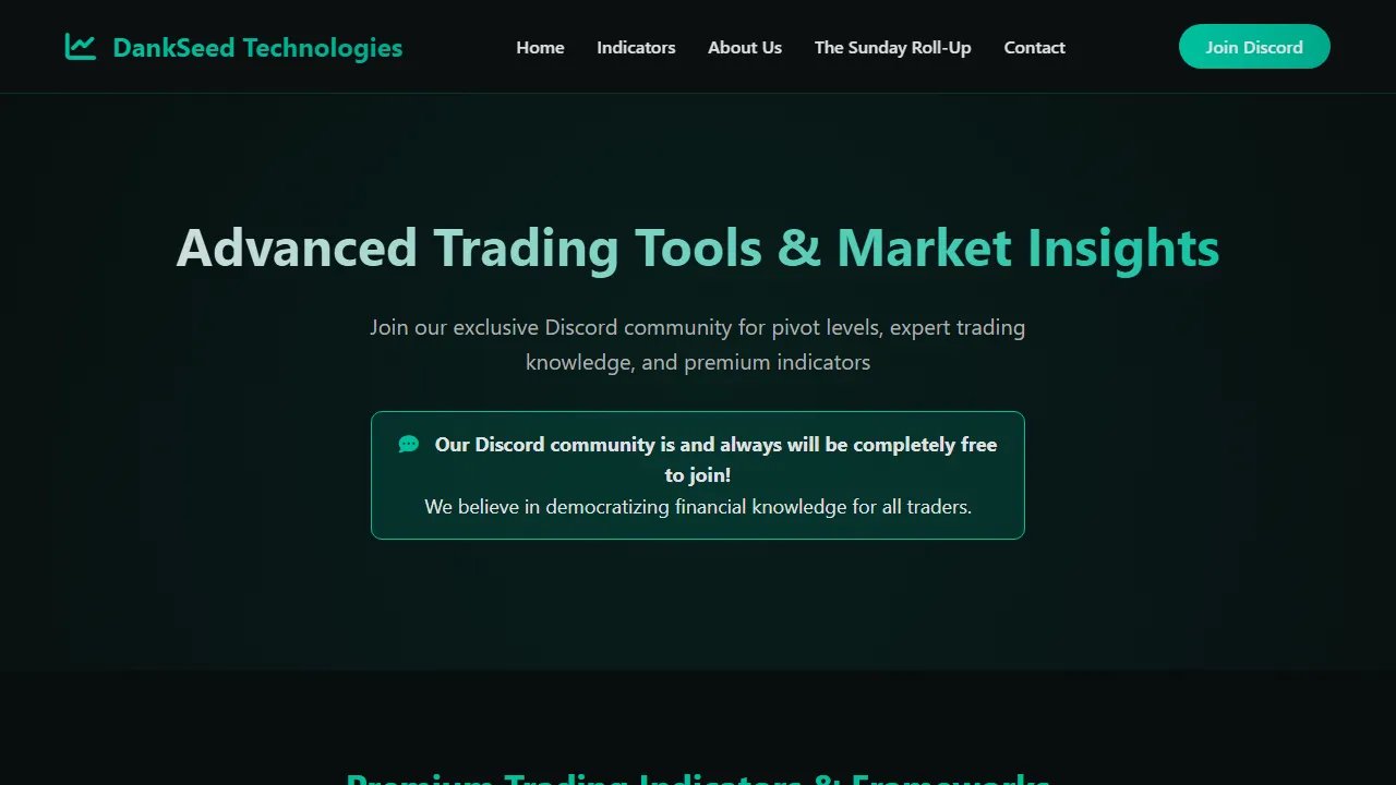 dankseed.tech - Trading Indicators and Fibonacci Retracement Tools screenshot