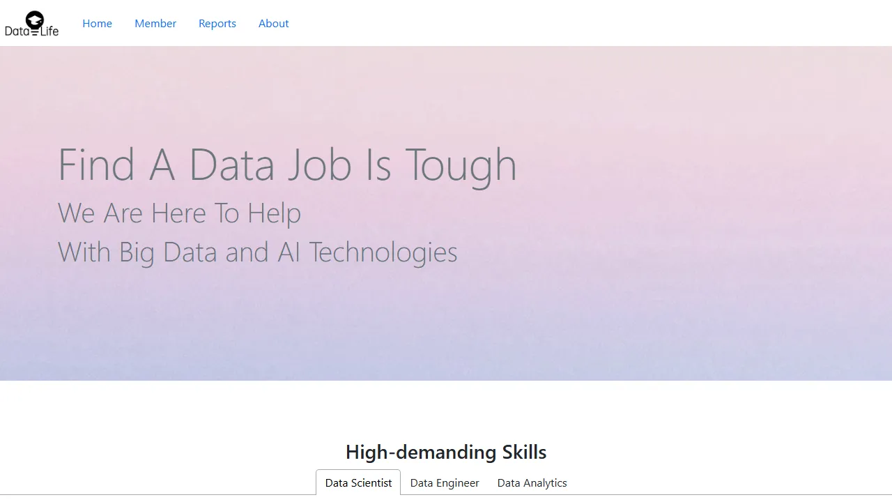 datalife.drahadataai.com - Simple Web Application to Support Us screenshot