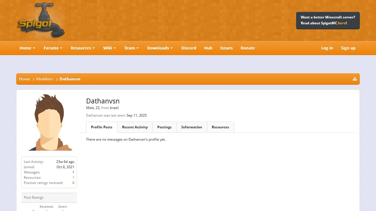 Dathan Nobrega - Minecraft Plugins for Factions and NPCs screenshot