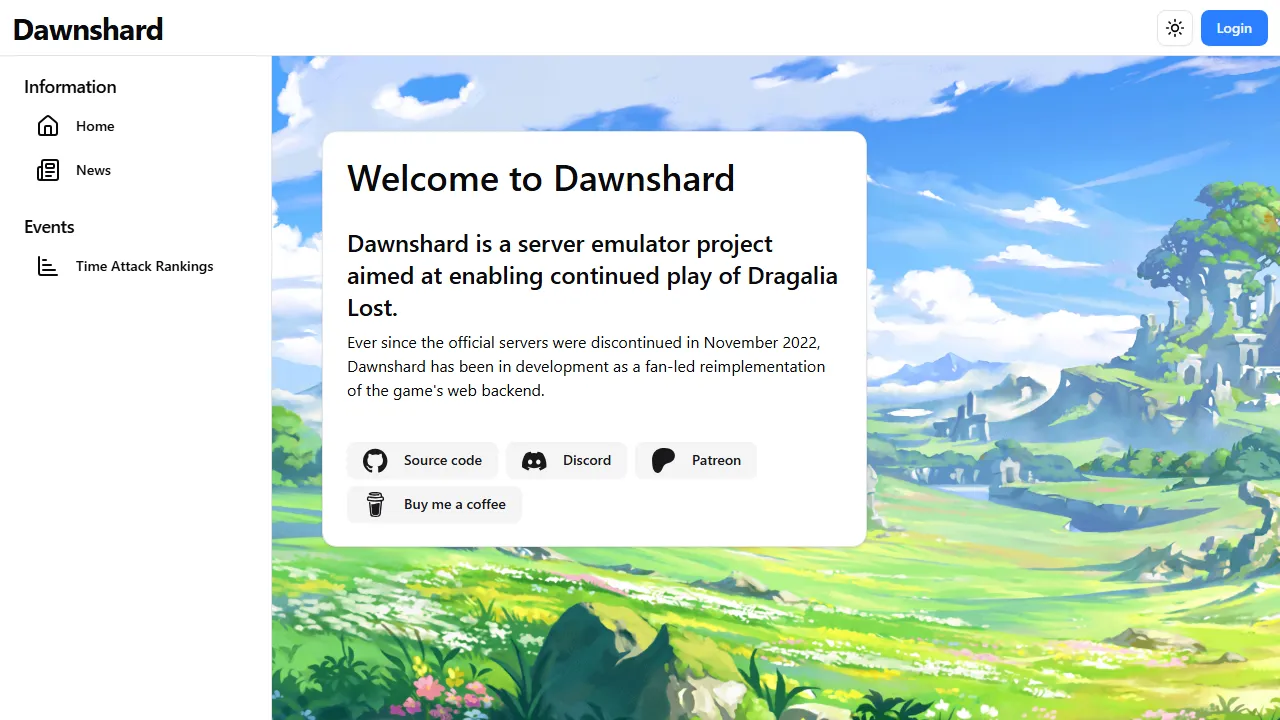 dawnshard.co.uk - Game Server Emulator For Dragalia Lost screenshot