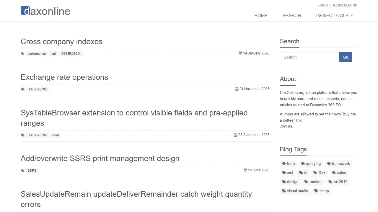 daxonline.org - Support Data Analysis Tools Development screenshot
