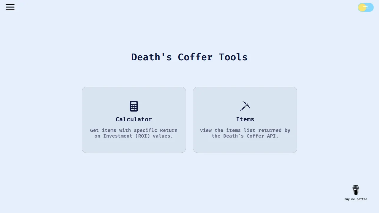 deaths-coffer.com - OSRS Money Making Method and API Tools screenshot