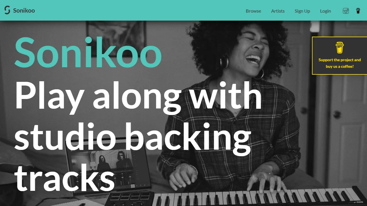 demo.sonikoo.com - Interactive Music Streaming Platform Online screenshot