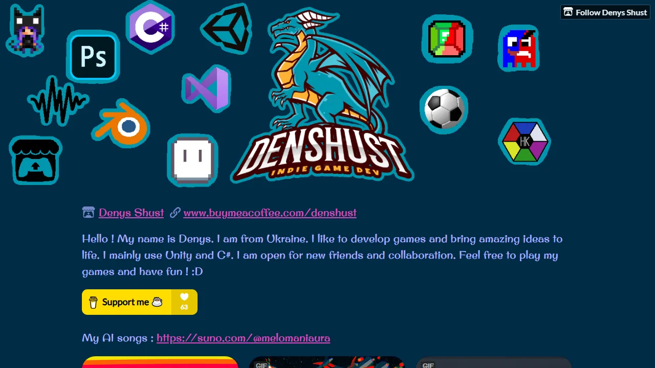 denshust.itch.io - Game Creation Software for Indie Developers screenshot