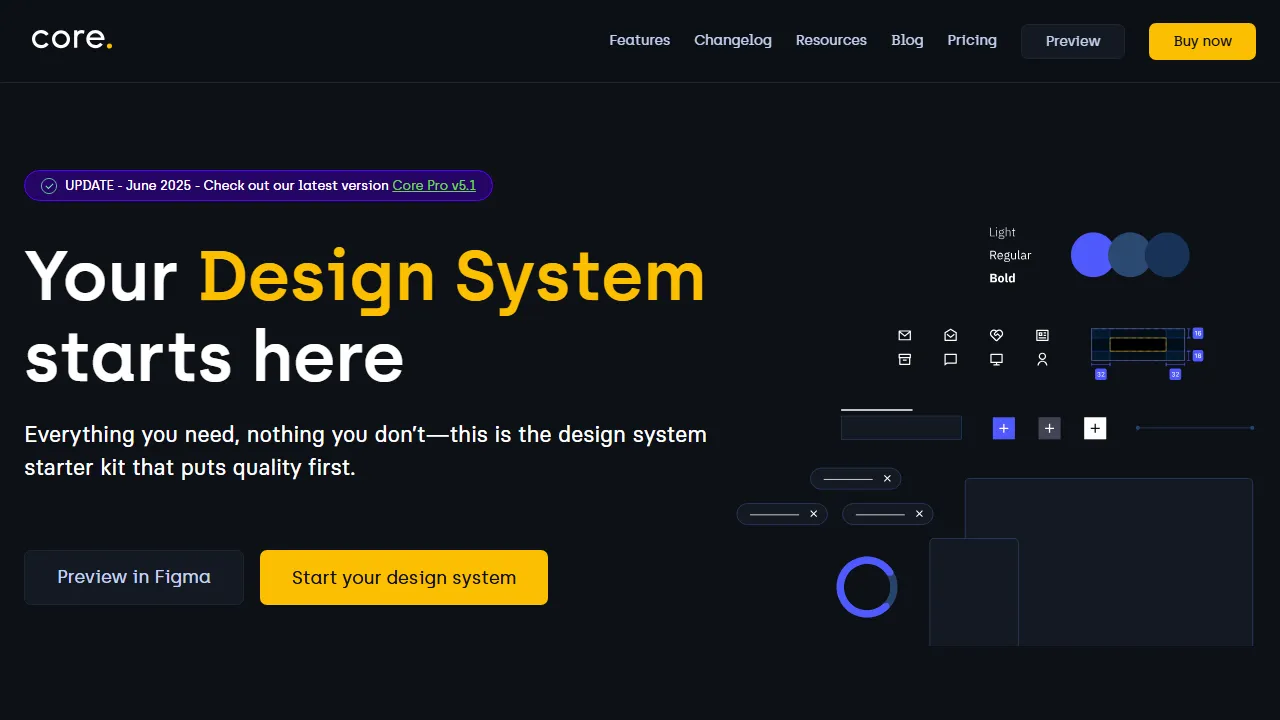 designsystemcore.com - Design System Builder for Customization screenshot
