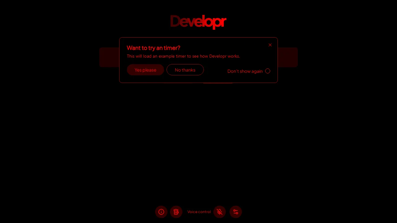 developr.app - Film Development Timer with Voice Control screenshot