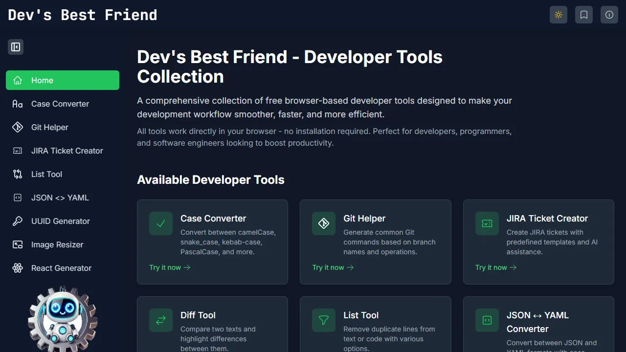 devsbestfriend.com - Developer Tools To Save Time screenshot