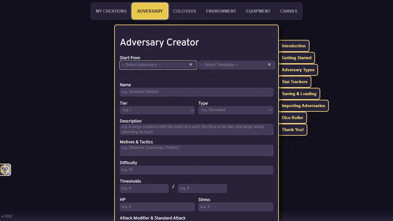 dh-brewing.com - Homebrewing Tools for TTRPG Community screenshot