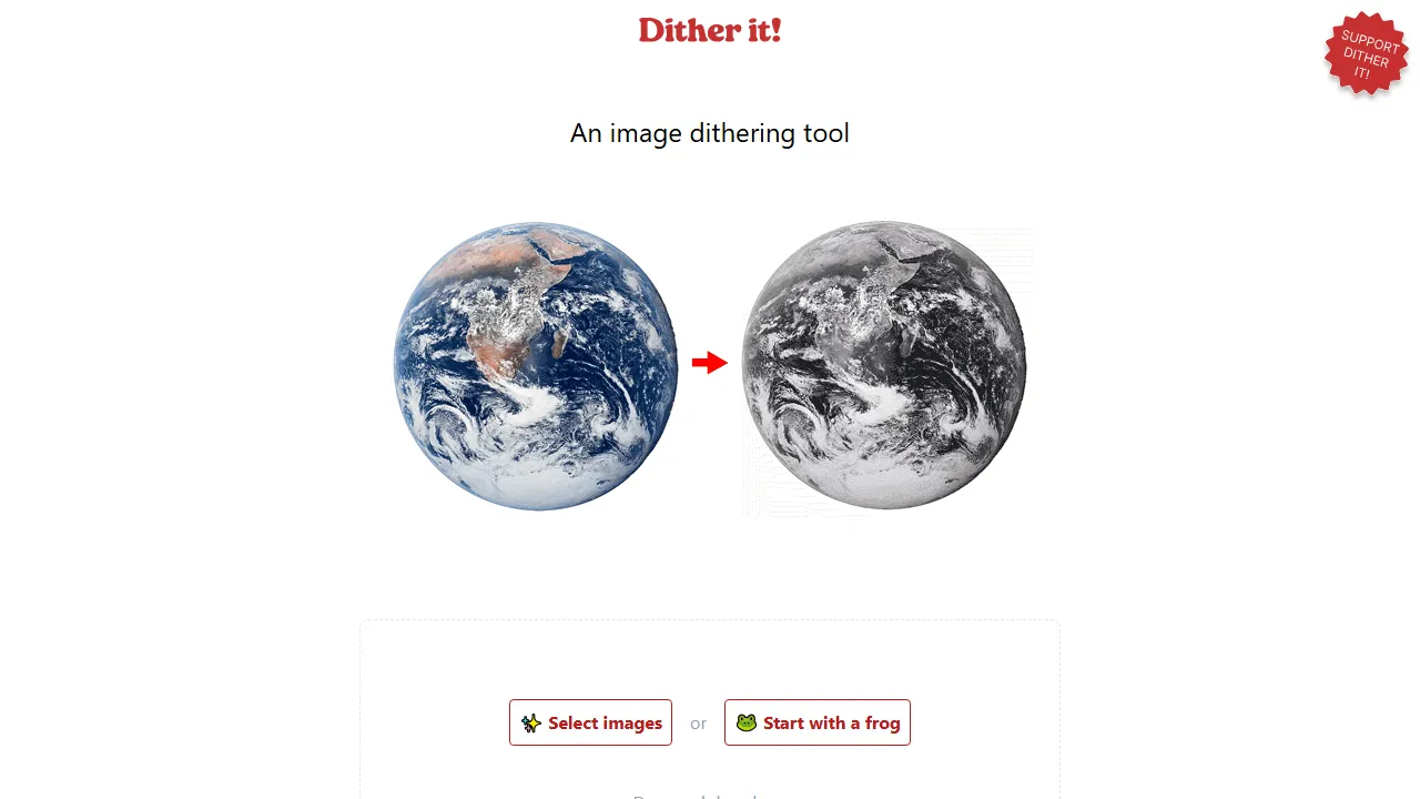 ditherit.com - Image Dithering Tool Online screenshot