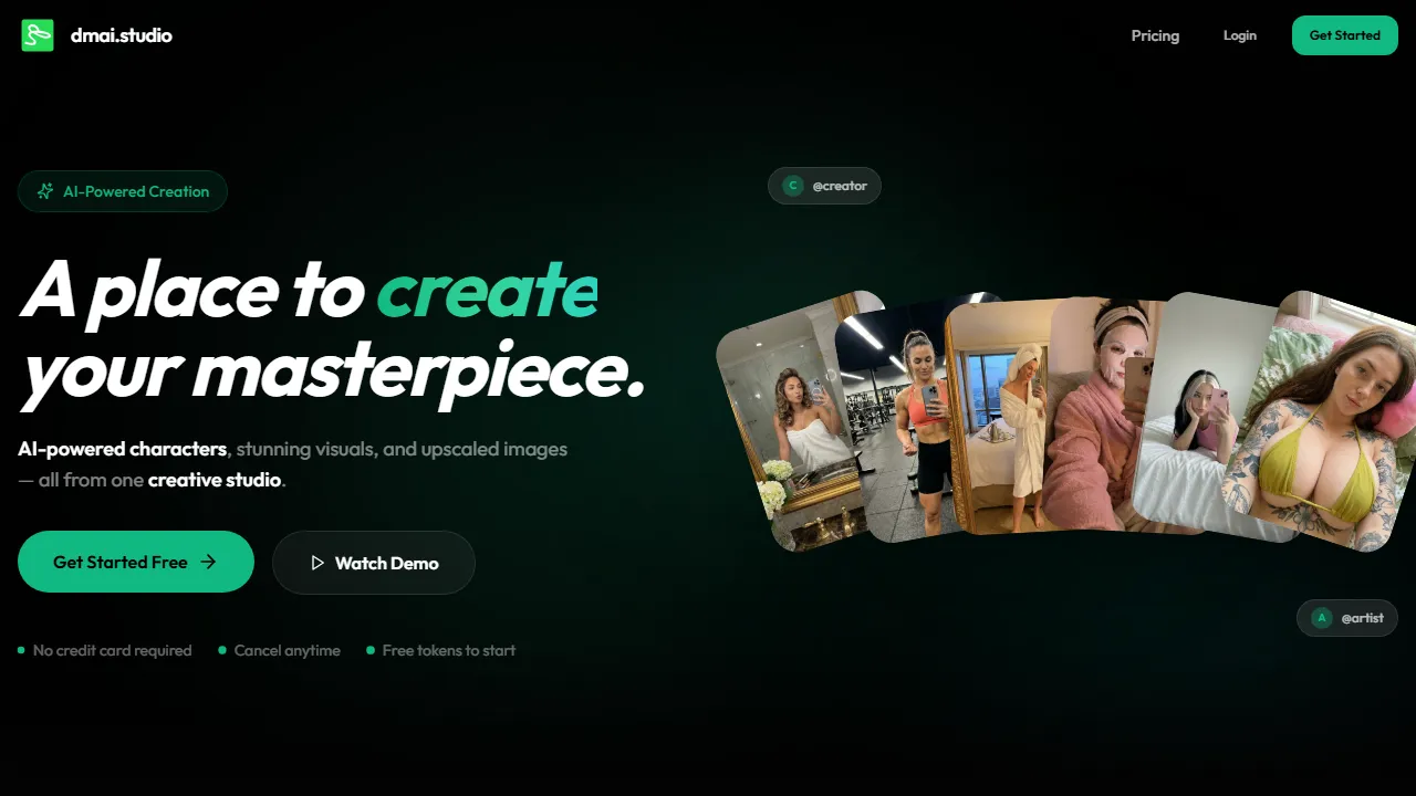 dmai.studio - AI Content Creation Platform For Stunning Visuals screenshot