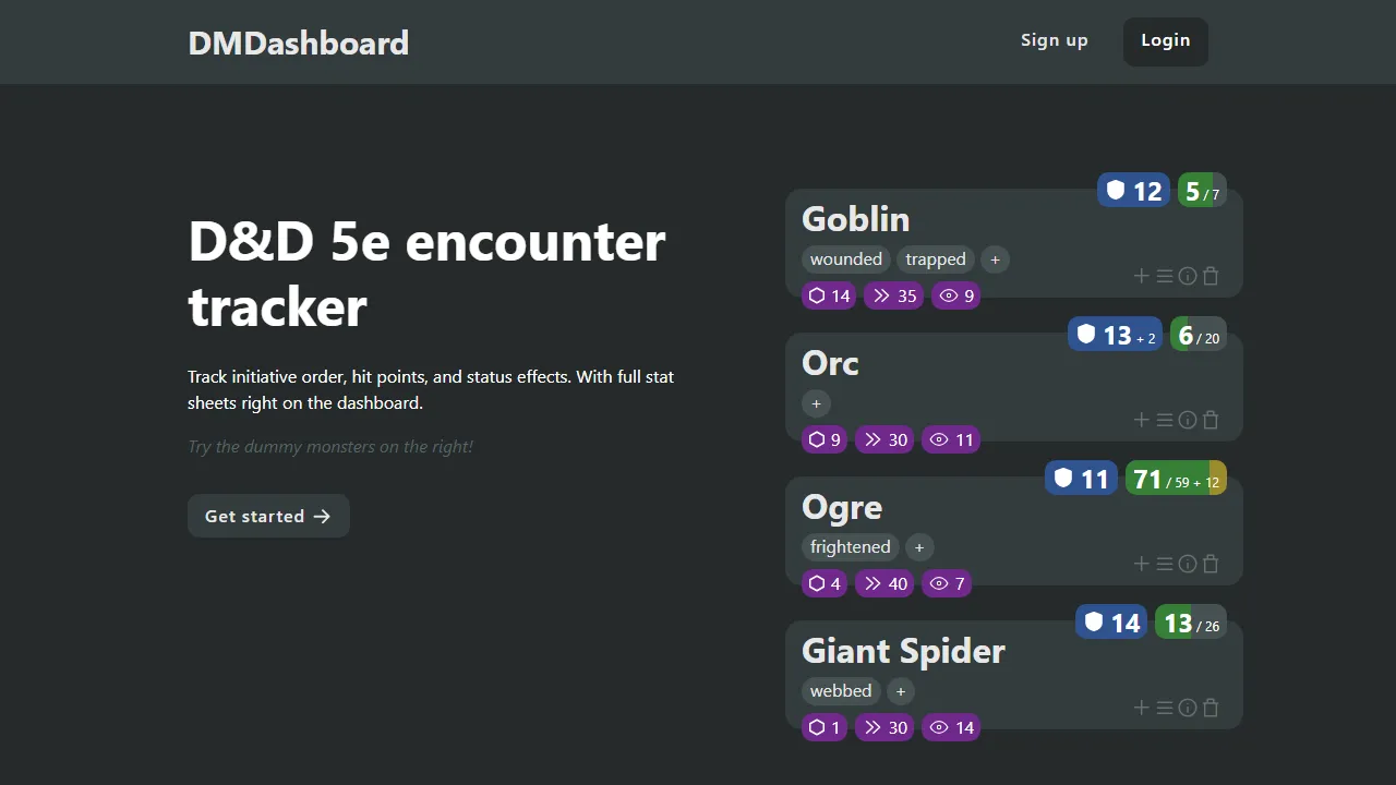 dmdashboard.nl - DnD Dashboard For Streamlined Gameplay screenshot