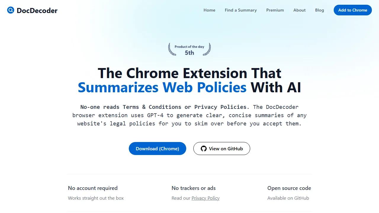 docdecoder.app - Document Summary Generator Tool screenshot
