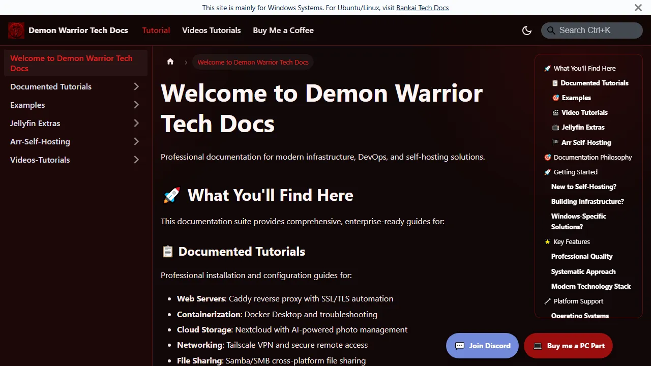 docs.demonwarriortech.com - Tech Enthusiast Sharing Knowledge and Incredible Things screenshot