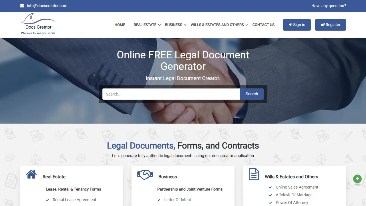 docscreator.com - PDF Generator Online - Flow Sheet Creator screenshot