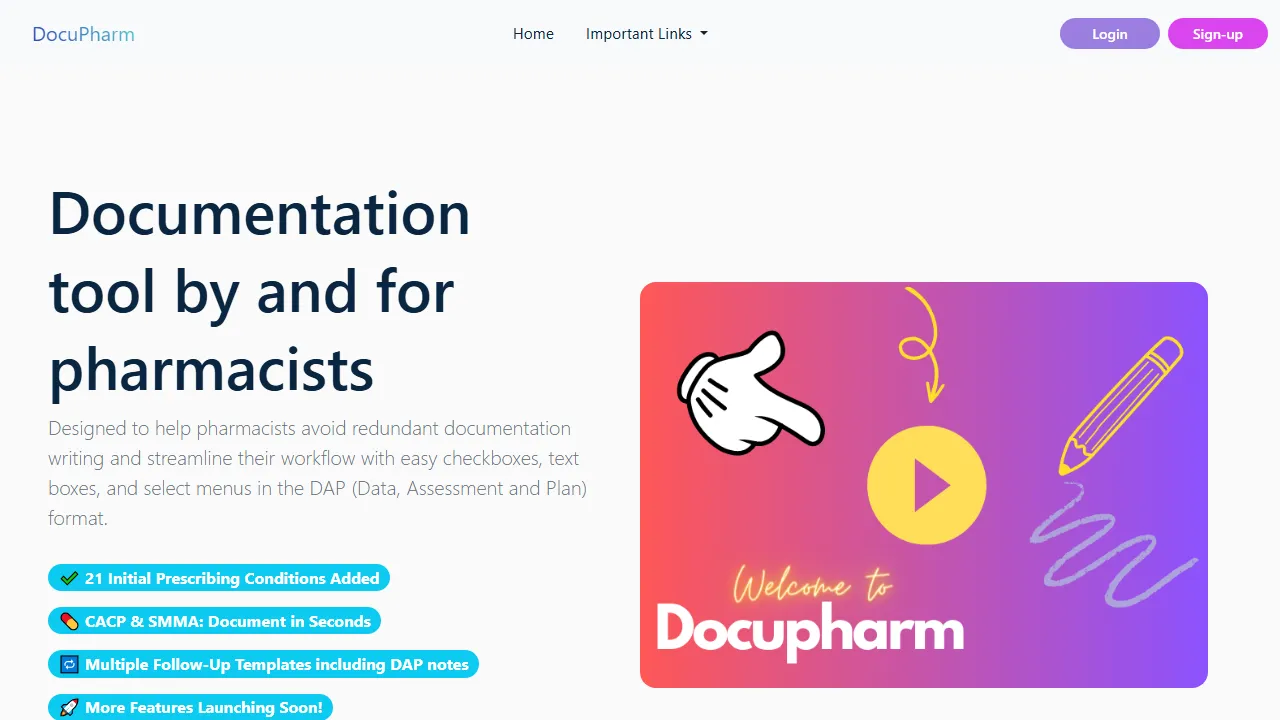 docupharm.ca - Revenue Cycle Management Analytics Medical EMR System screenshot