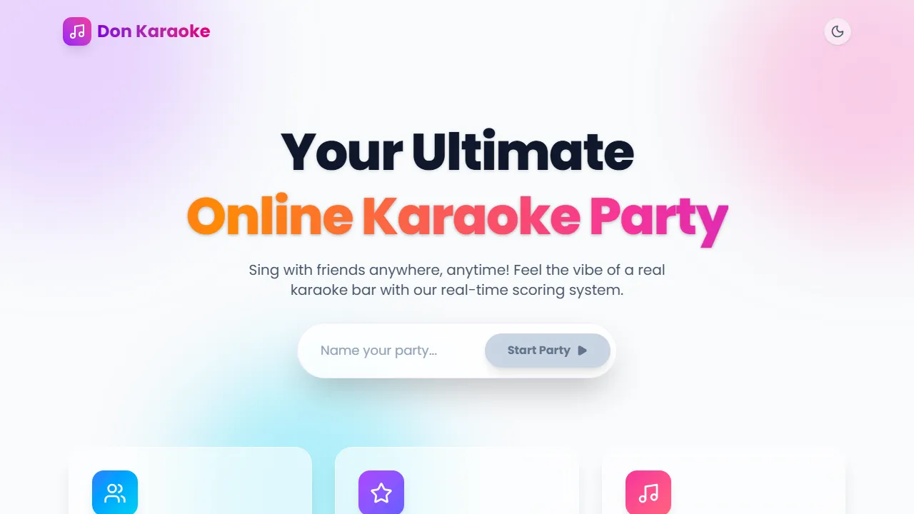 donkaraoke.party - Online Karaoke Party Destination screenshot