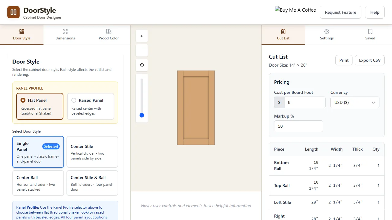 doorstyle.app - Free Cabinet Door Designer for Woodworkers screenshot
