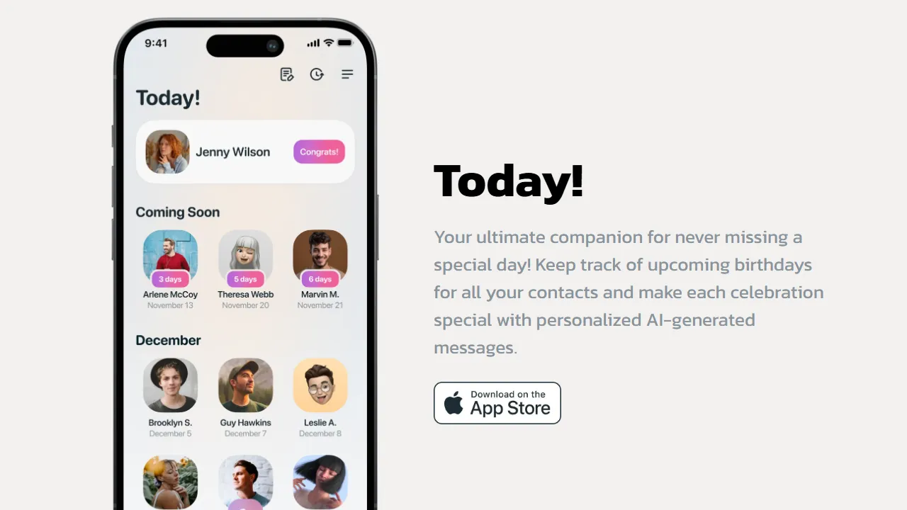 doozyk.com - Free Birthday Reminder App For Google Calendar screenshot