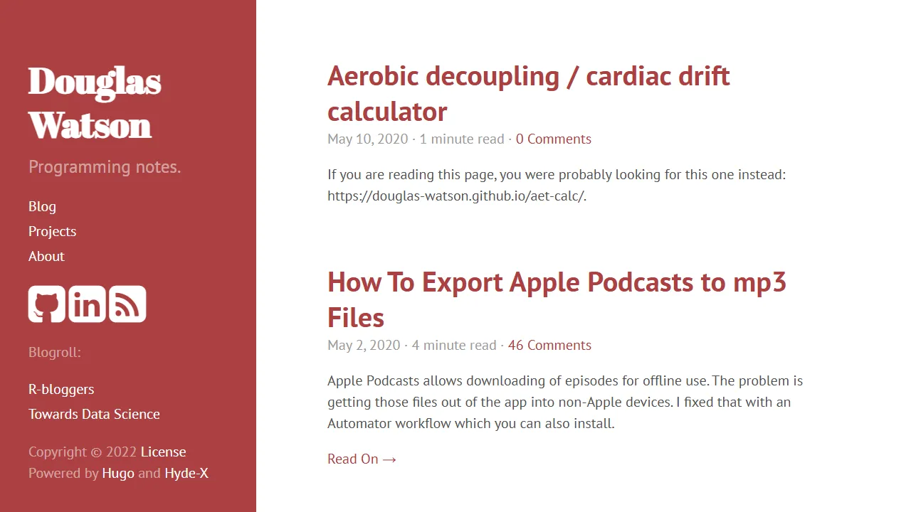 douglas-watson.github.io - Collection of Open Source Software Tools screenshot