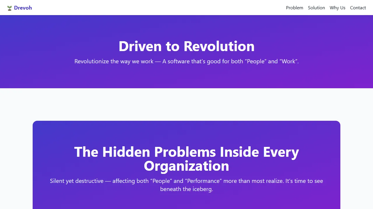 drevoh.com - Team Collaboration Tool for Positive Work Culture screenshot
