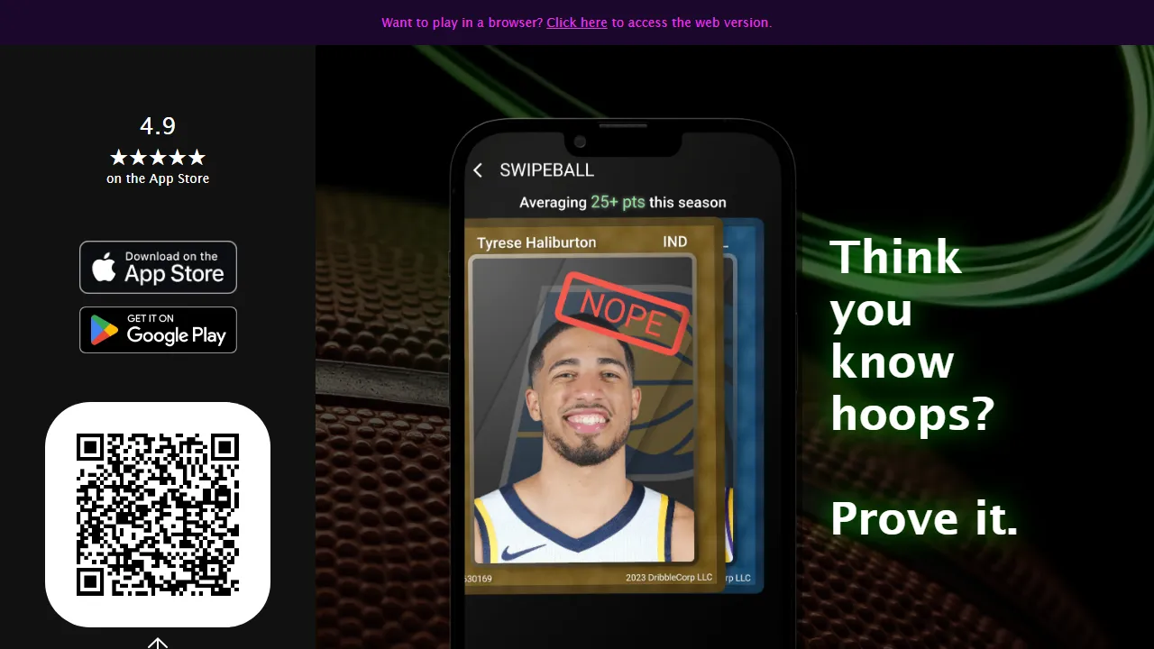 dribblegame.com - NBA Stats and Software Projects screenshot