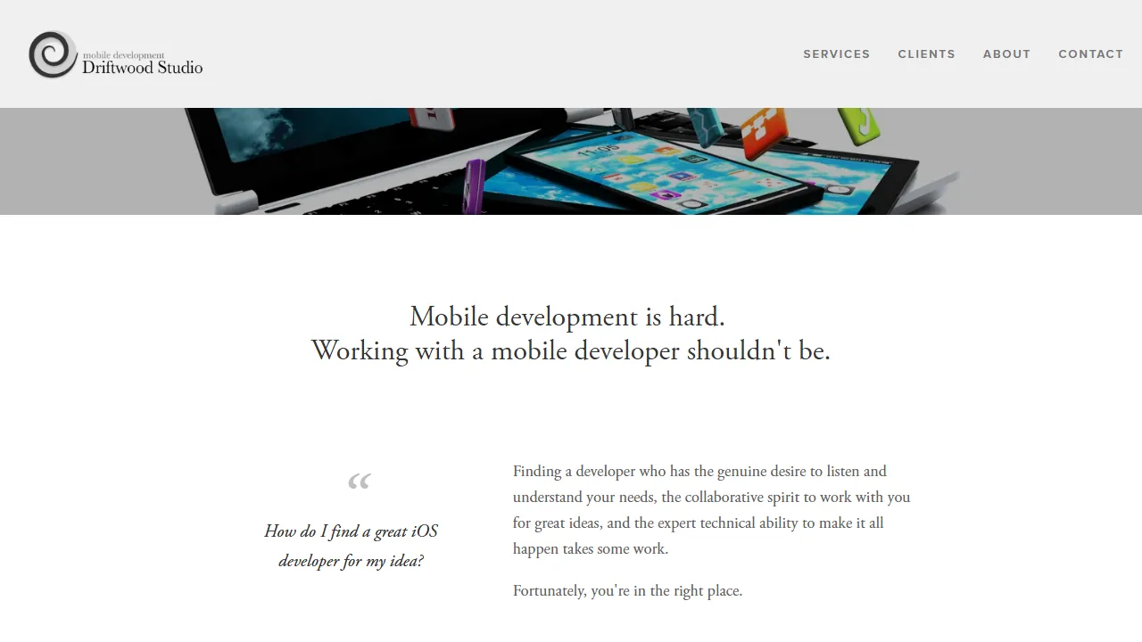driftwood.studio - Mobile App Development Services screenshot
