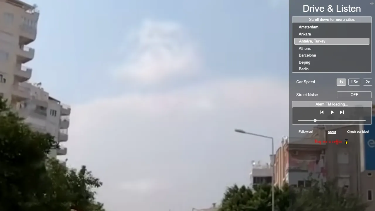 driveandlisten.app - Virtual Travel Experience With Local Radio screenshot