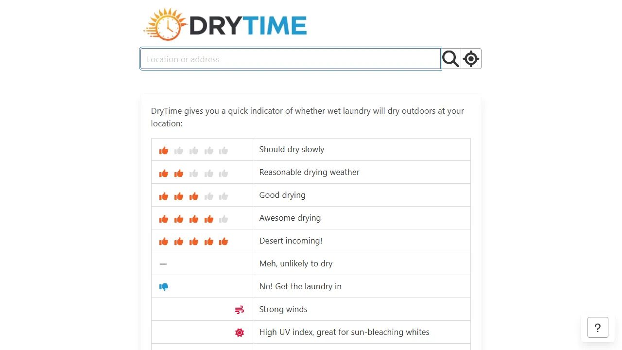 dryti.me - Local Weather App For Somerset, England screenshot