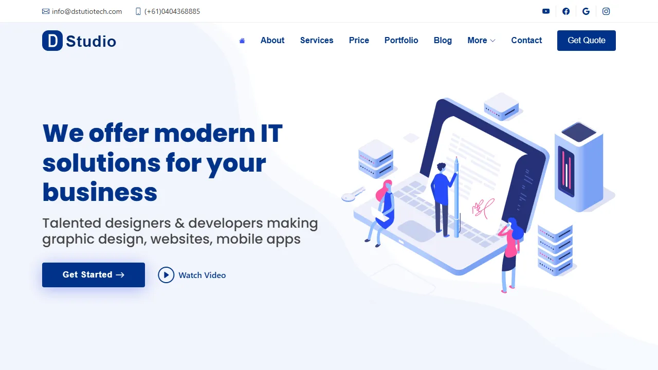 dstudiotech.com - Creative Web Design and Development Template screenshot