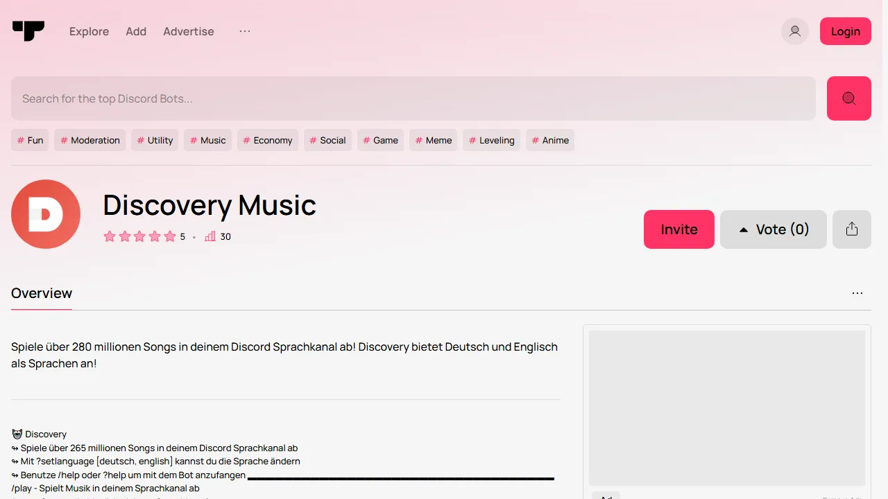 DuBistMutig - Versatile Discord Bot for Your Community screenshot