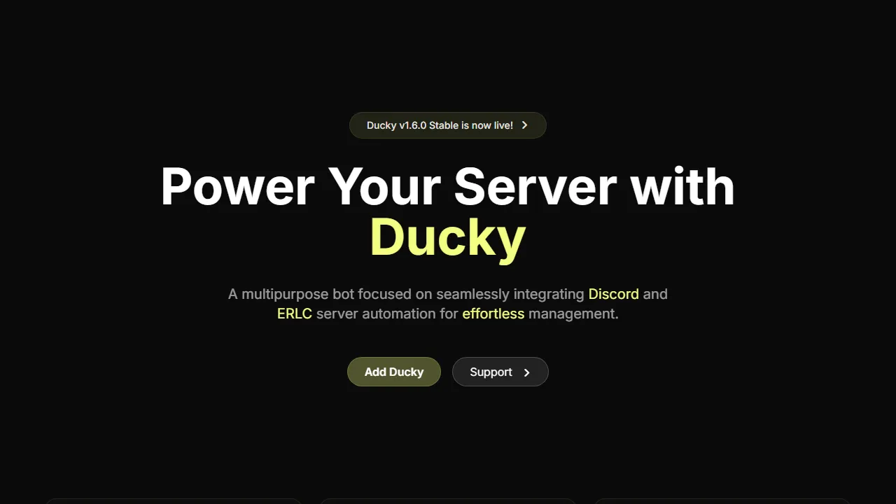 duckybot.xyz - Discord and ERLC Server Automation Bot screenshot