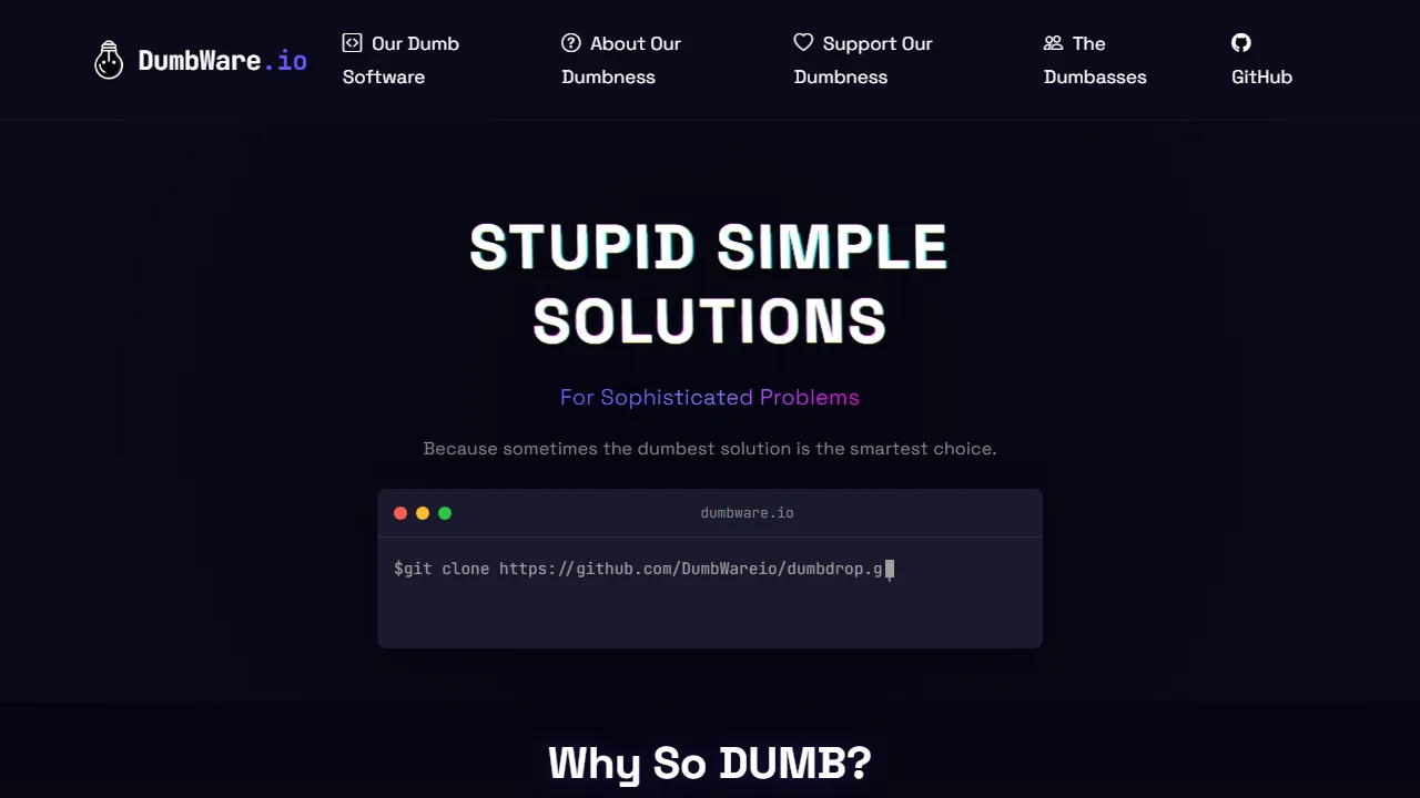 dumbware.io - Dedicated Software Development Team For Your Project screenshot